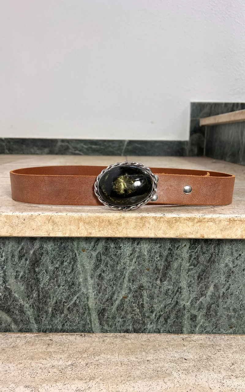 Vintage Luca Kayz Big Stone Buckle Belt