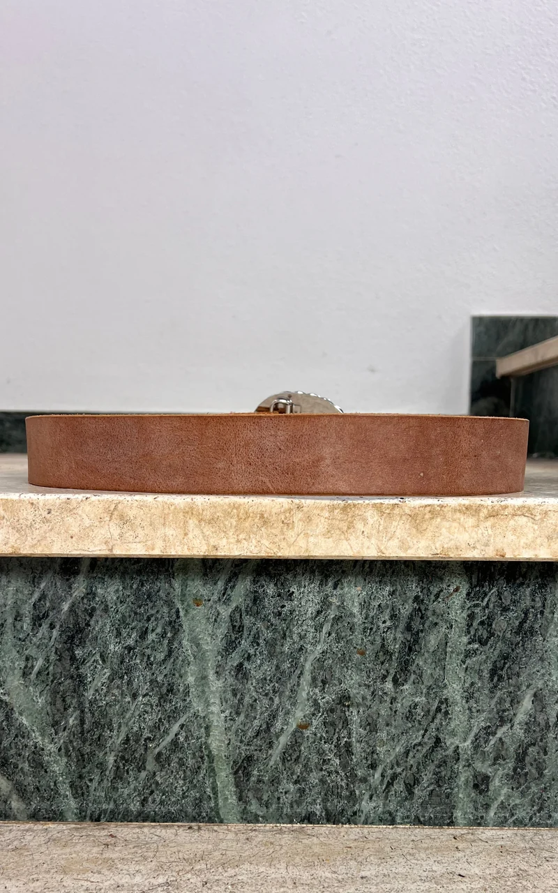 Vintage Luca Kayz Big Stone Buckle Belt