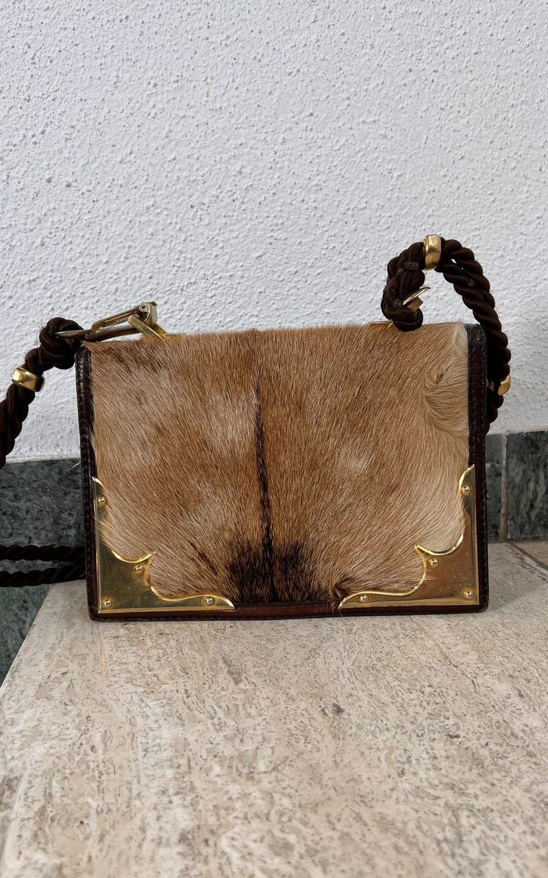 Vintage Goat Hair Shoulder Bag