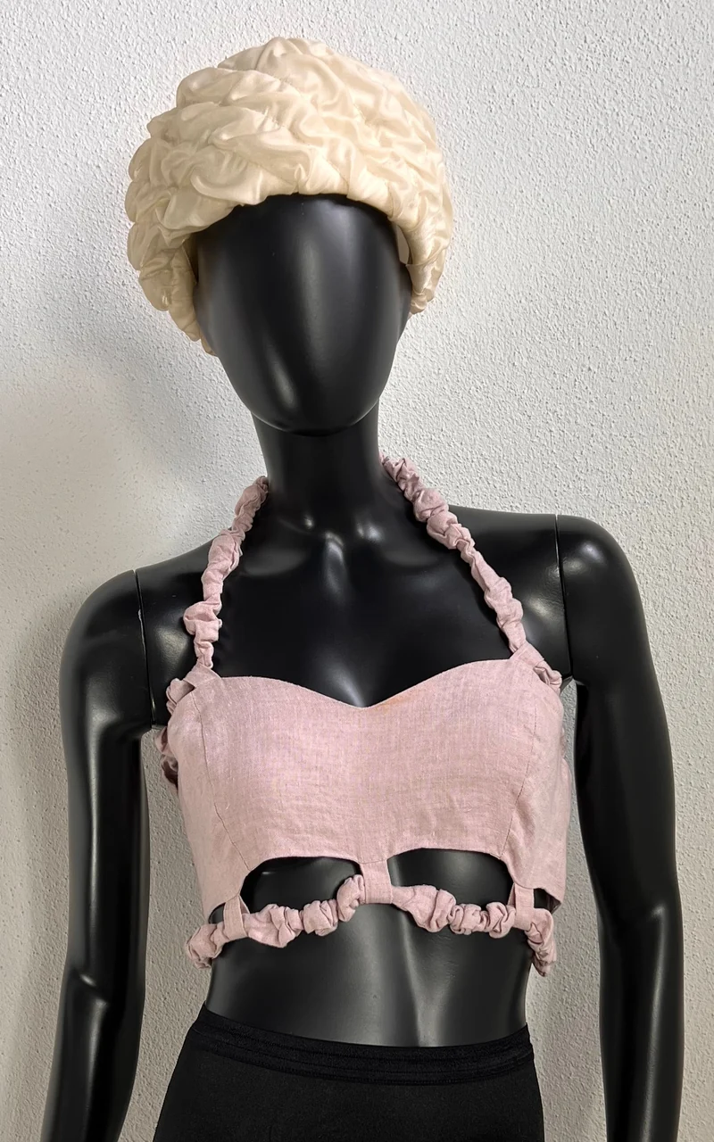 Ganni Hemp Cut Out Top