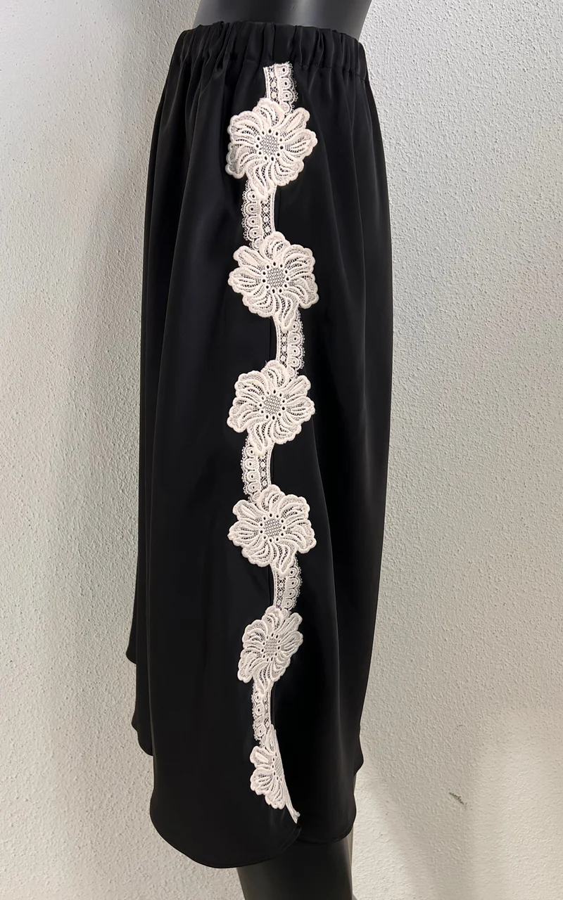 Jil Sander Lace Satin Lingerie Skirt SS2025