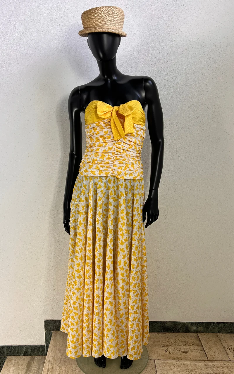 Vintage Catalina Yellow Floral Maxi Dress