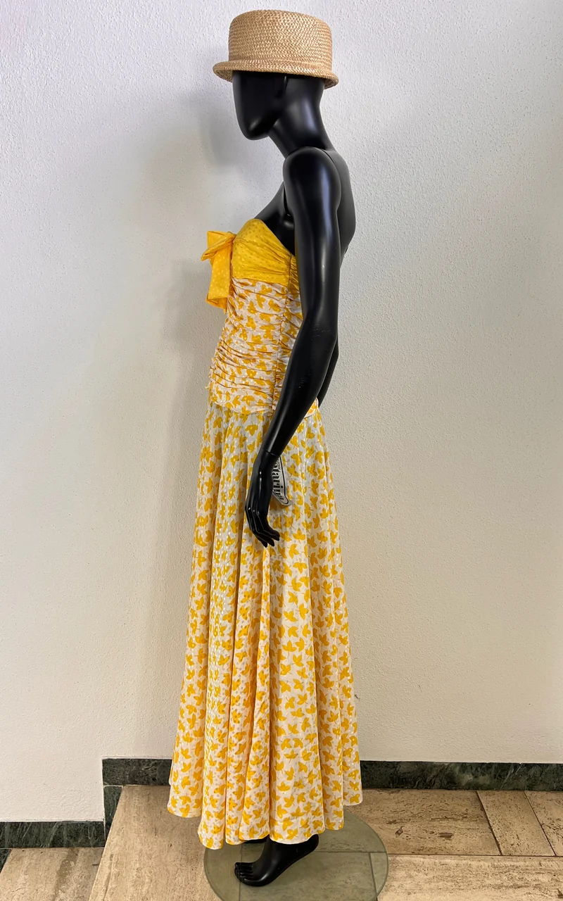 Vintage Catalina Yellow Floral Maxi Dress