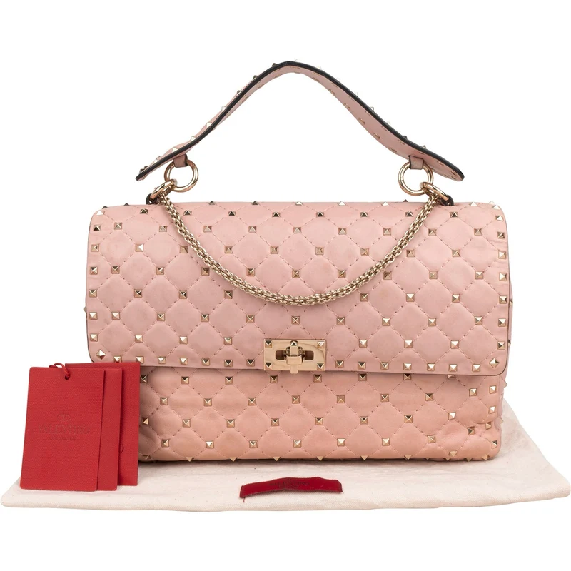 Valentino Garavani Quilted Leather Rockstud Spike Medium Crossbody Handbag
