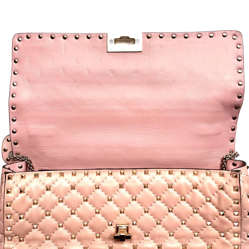 Valentino Garavani Quilted Leather Rockstud Spike Medium Crossbody Handbag