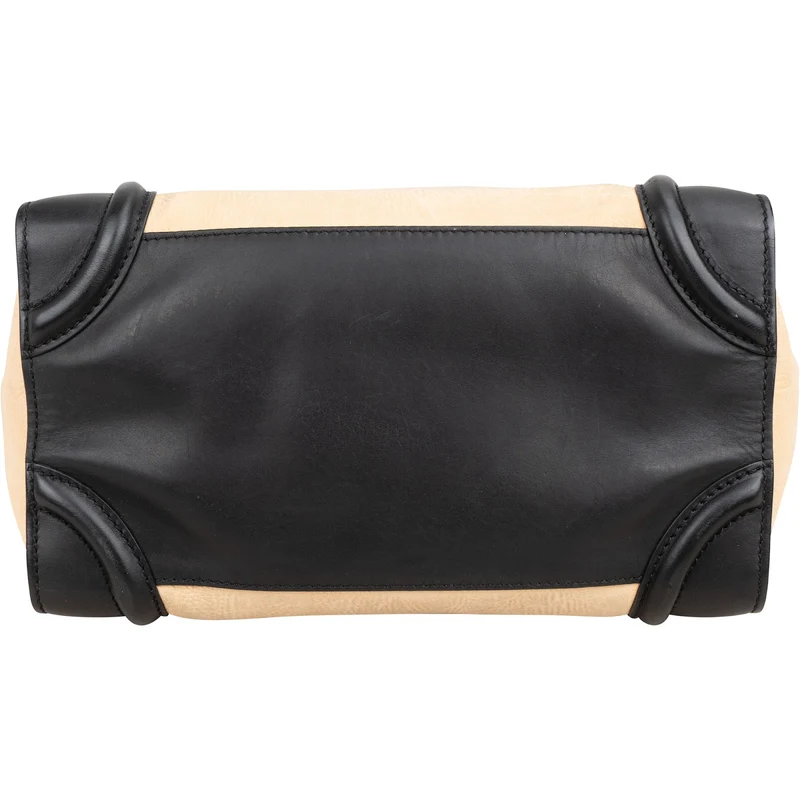 Céline Bicolor Grained Leather Luggage Handbag