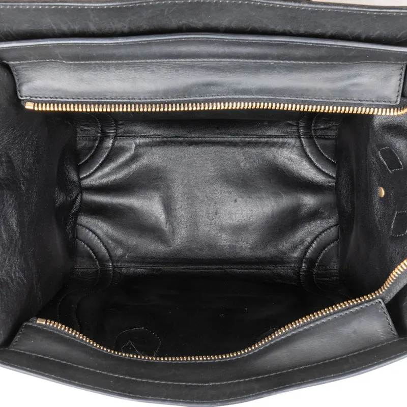 Céline Bicolor Grained Leather Luggage Handbag
