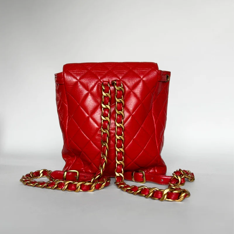 Chanel Duma Rucksack Lammfell Leder