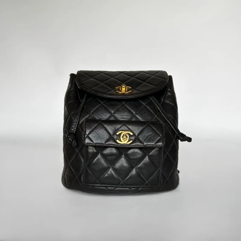 Chanel Duma Rucksack Lammfell Leder