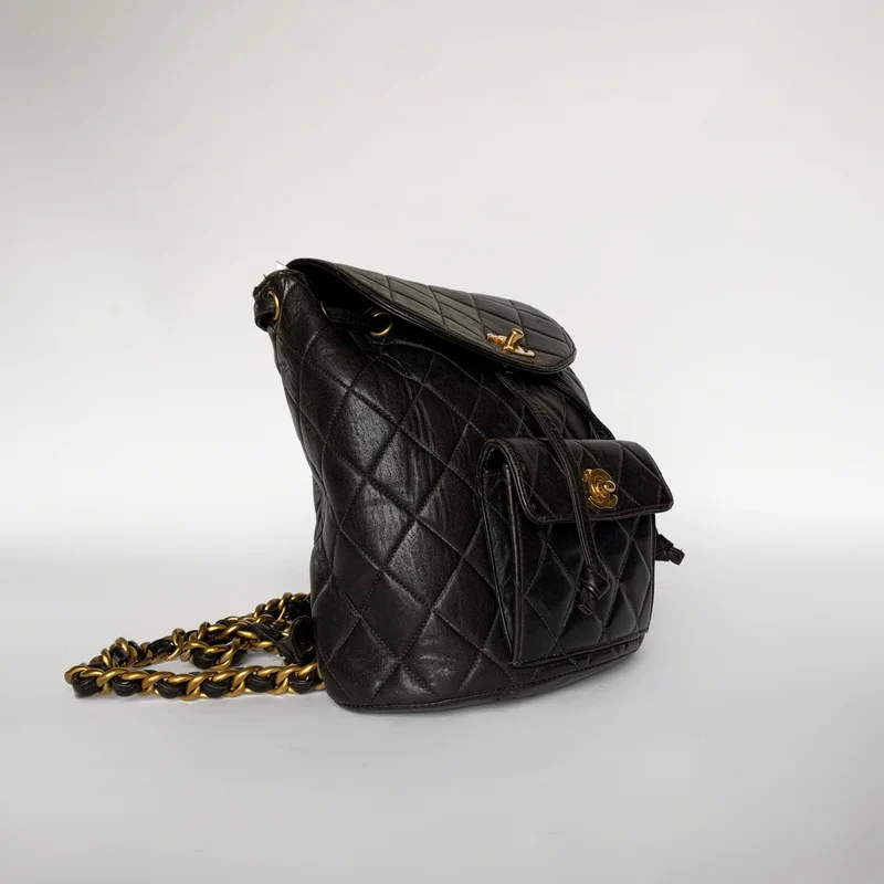 Chanel Duma Rucksack Lammfell Leder