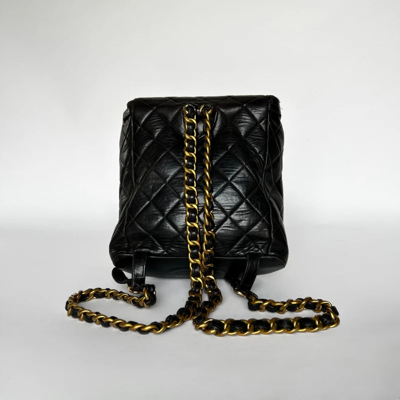 Chanel Duma Rucksack Lammfell Leder