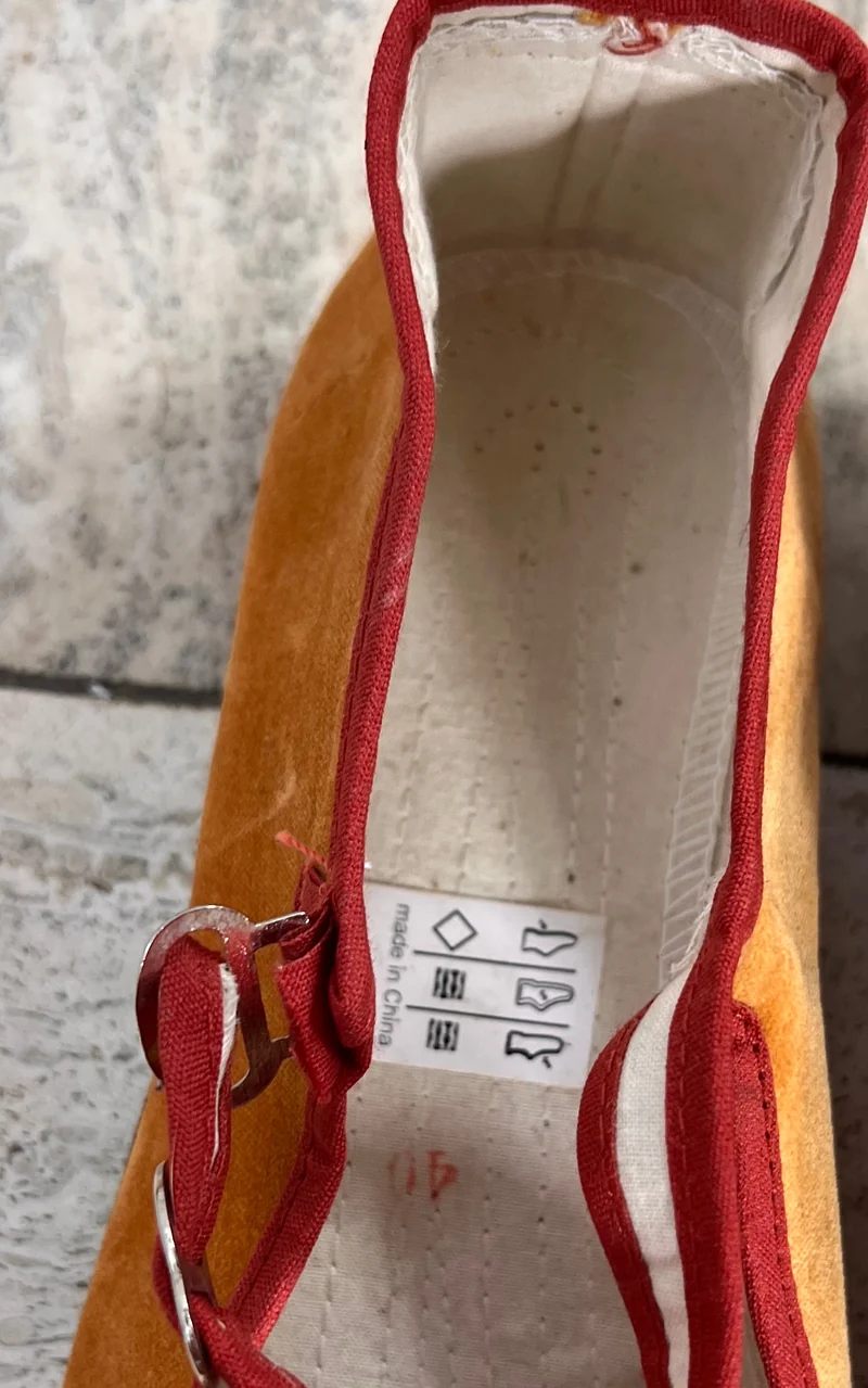 Vintage 90s Velvet Chinese Ballet Flats 40
