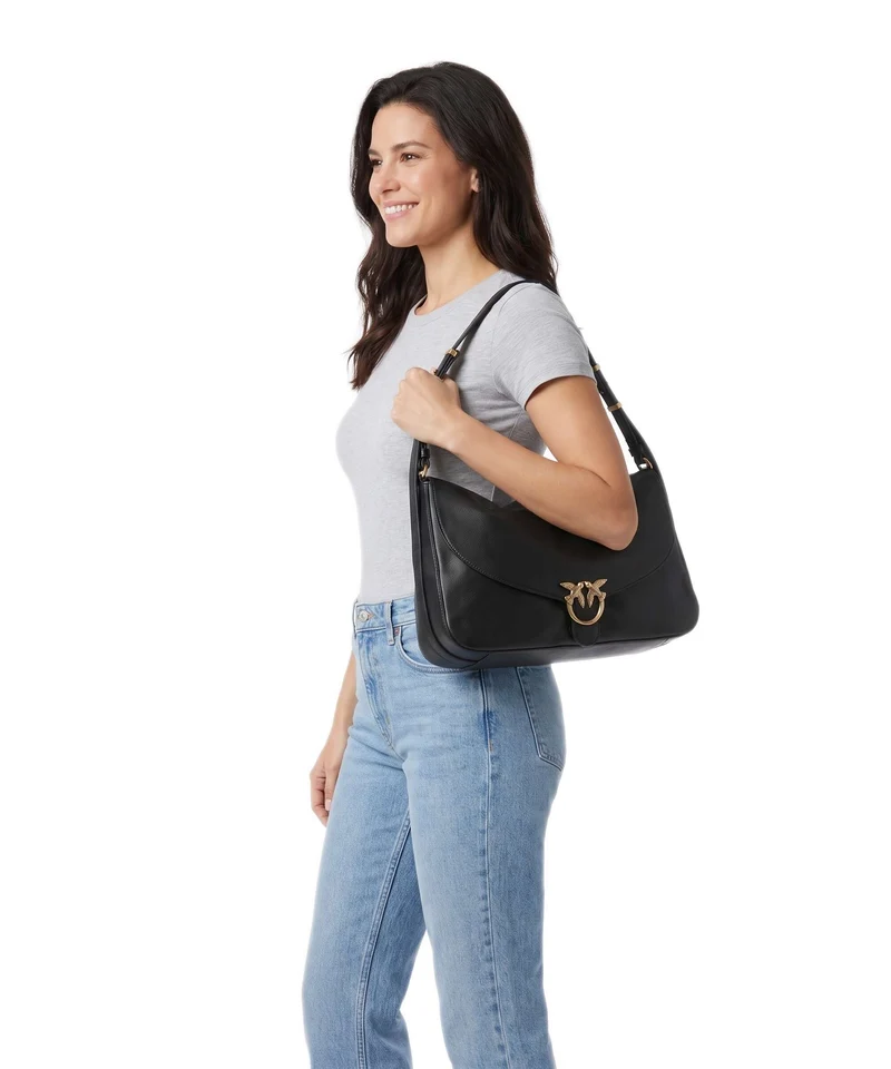 Pinko Love Big Beuteltasche nero/limousine/oro