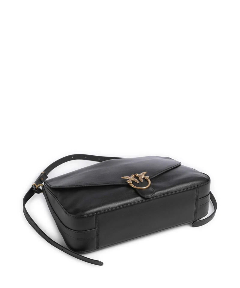 Pinko Love Big Beuteltasche nero/limousine/oro