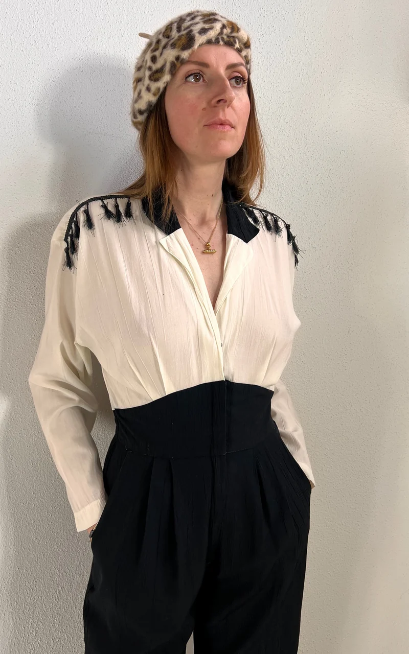 Vintage Tassel Highwaist Jumpsuit