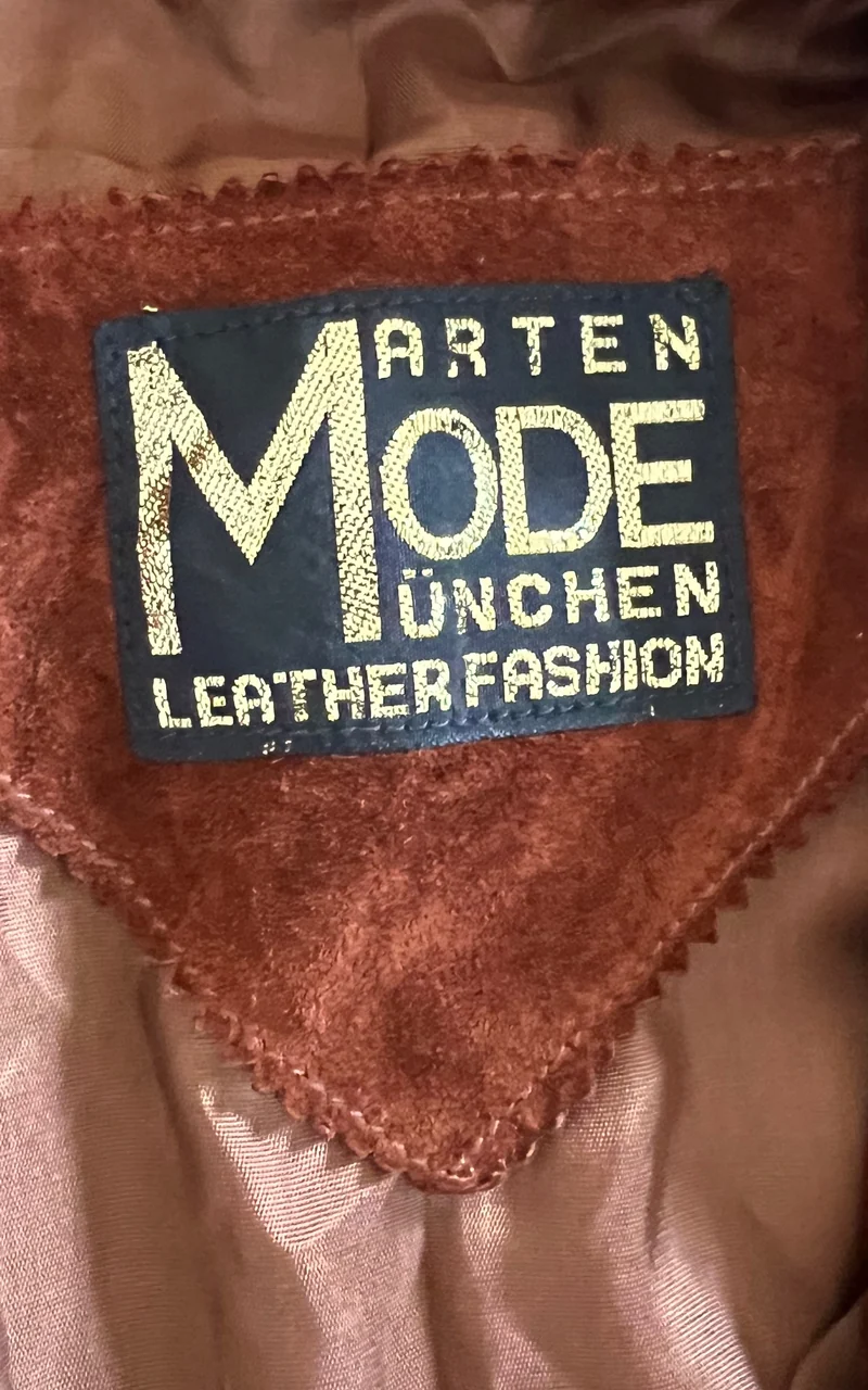 Vintage Chestnut Brown Suede Jacket