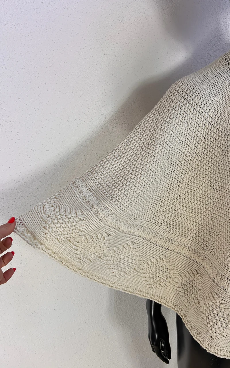 Vintage Bohemian Handmade Wool Cape