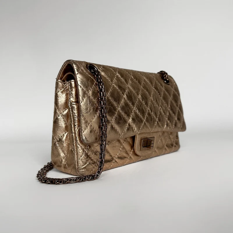 Chanel 2.55 Handtasche aus gealtertem Kalbsleder