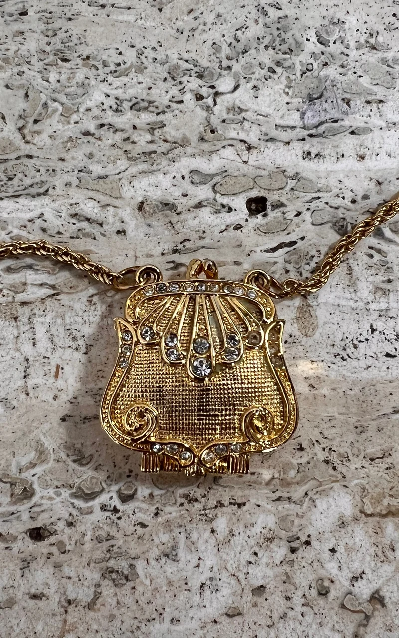Vintage Medallion Bag Necklace