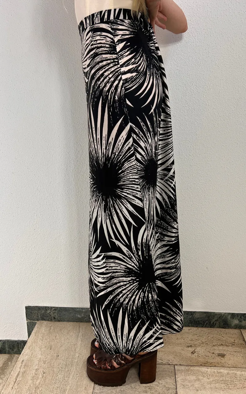 Vintage 70s Sunflower Maxi Skirt