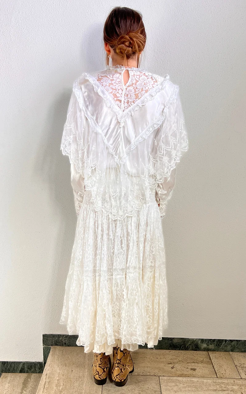 Vintage 80s Cocos Lace Set