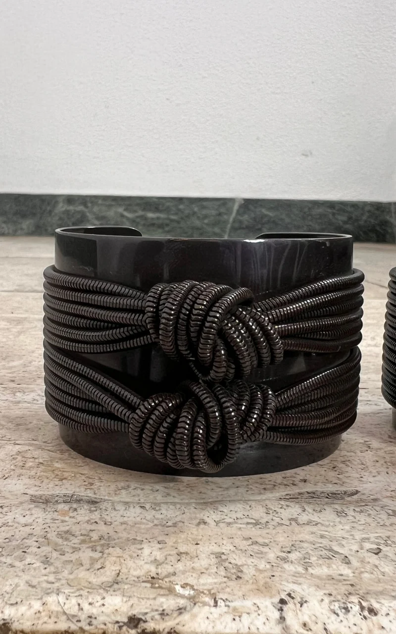 Darkbrown Metal Arm Cuff Set