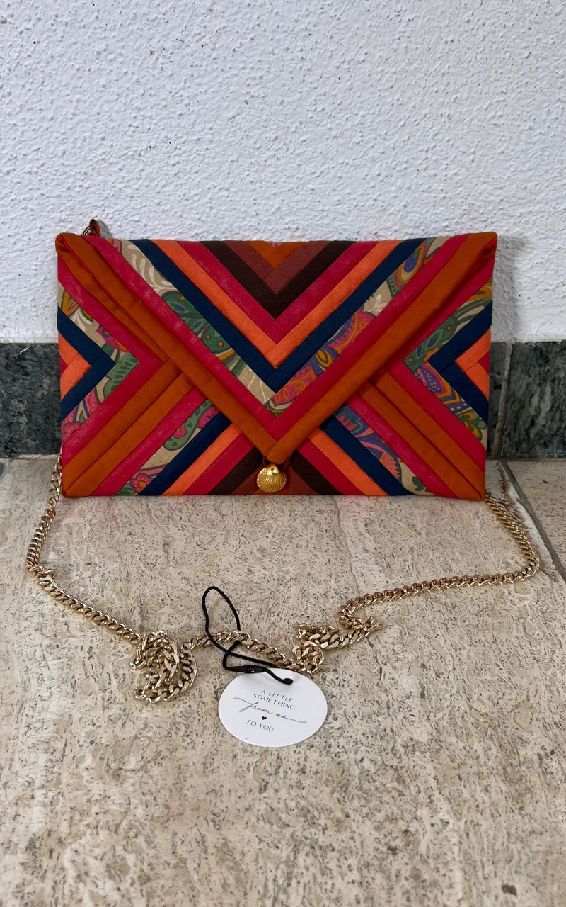 Handmade Patchwork Silk Clutch Bag