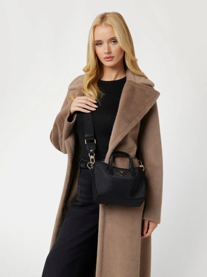 Guess Handtasche Damen Latona Mini Shopper Schwarz HWYY9211750BLA