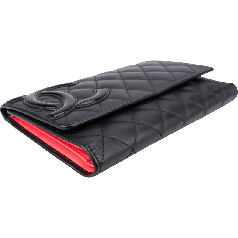Chanel Quilted Lambskin Cambon Long Flap Wallet