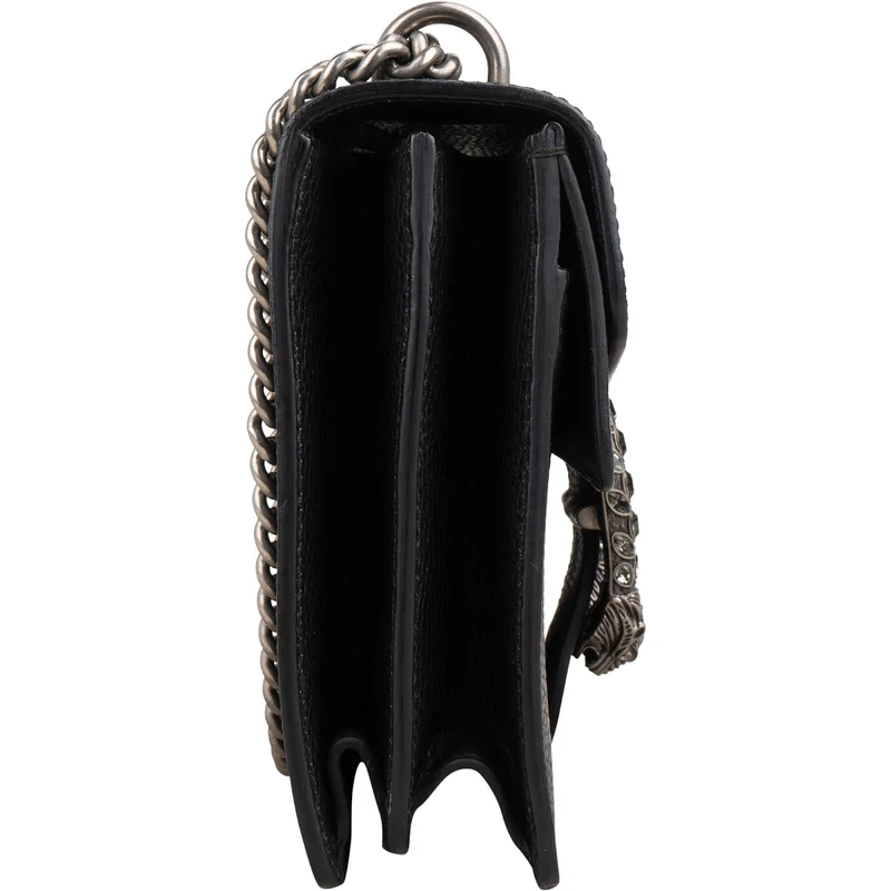 Gucci Grained Leather Crystal Dionysus Shoulder Bag