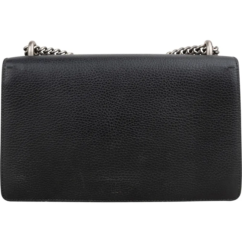 Gucci Grained Leather Crystal Dionysus Shoulder Bag