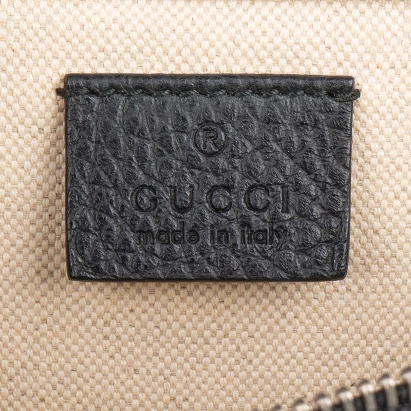 Gucci Grained Leather Crystal Dionysus Shoulder Bag