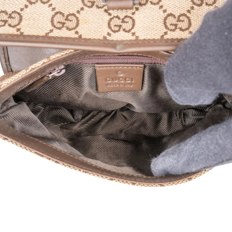 Gucci Monogram GG Canvas Jackie Belt Crossbody Bag