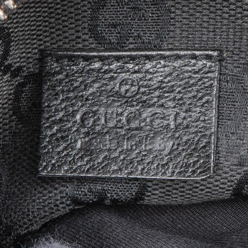 Gucci Black Monogram GG Canvas Belt Crossbody Bag