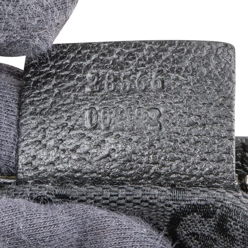 Gucci Black Monogram GG Canvas Belt Crossbody Bag