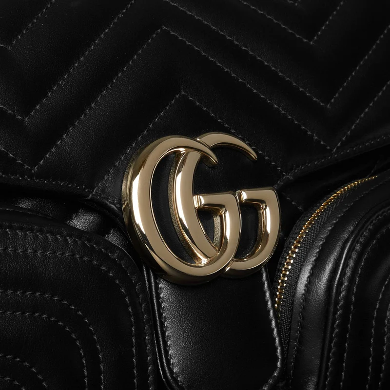 Gucci Schultertasche GG Marmont Multi-Pocket Schwarz 795228AADPJ1000
