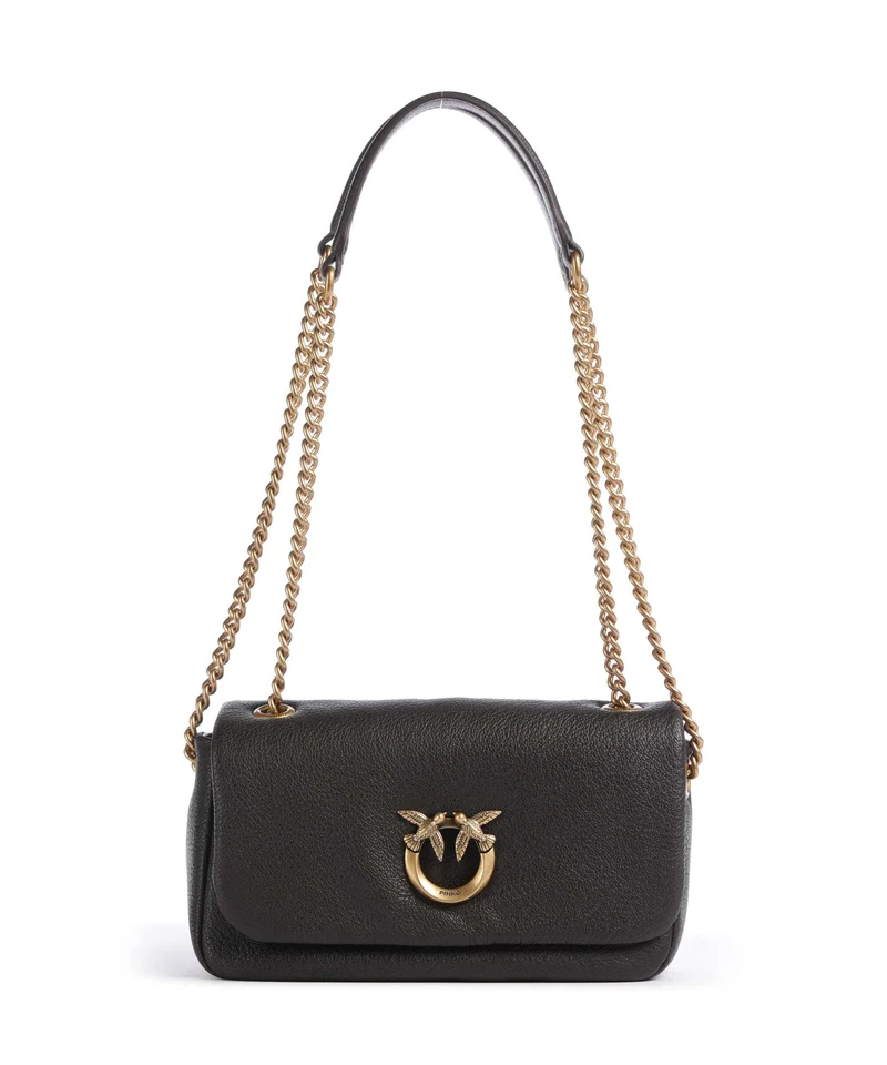 Pinko Click Soft Horizontal Chain Schultertasche marrone marasca/antique gold