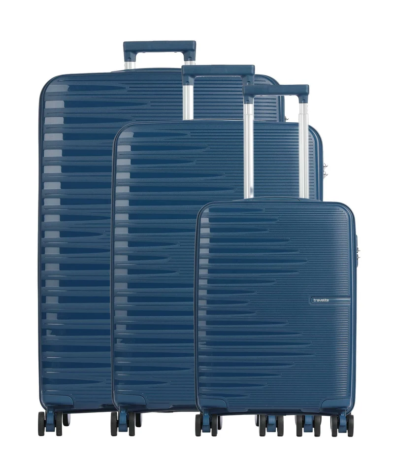 Travelite Pacific 4-Rollen Trolley Set petrol