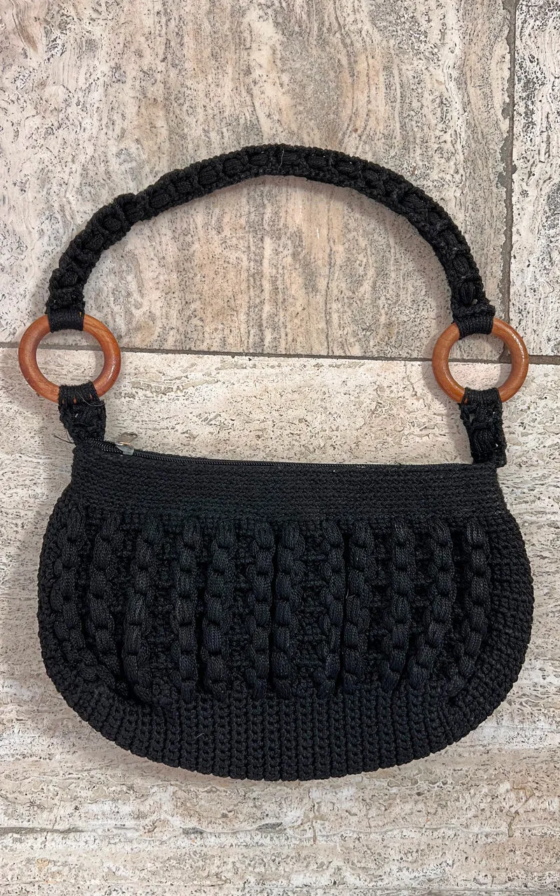 Vintage Crochet Baguette Bag