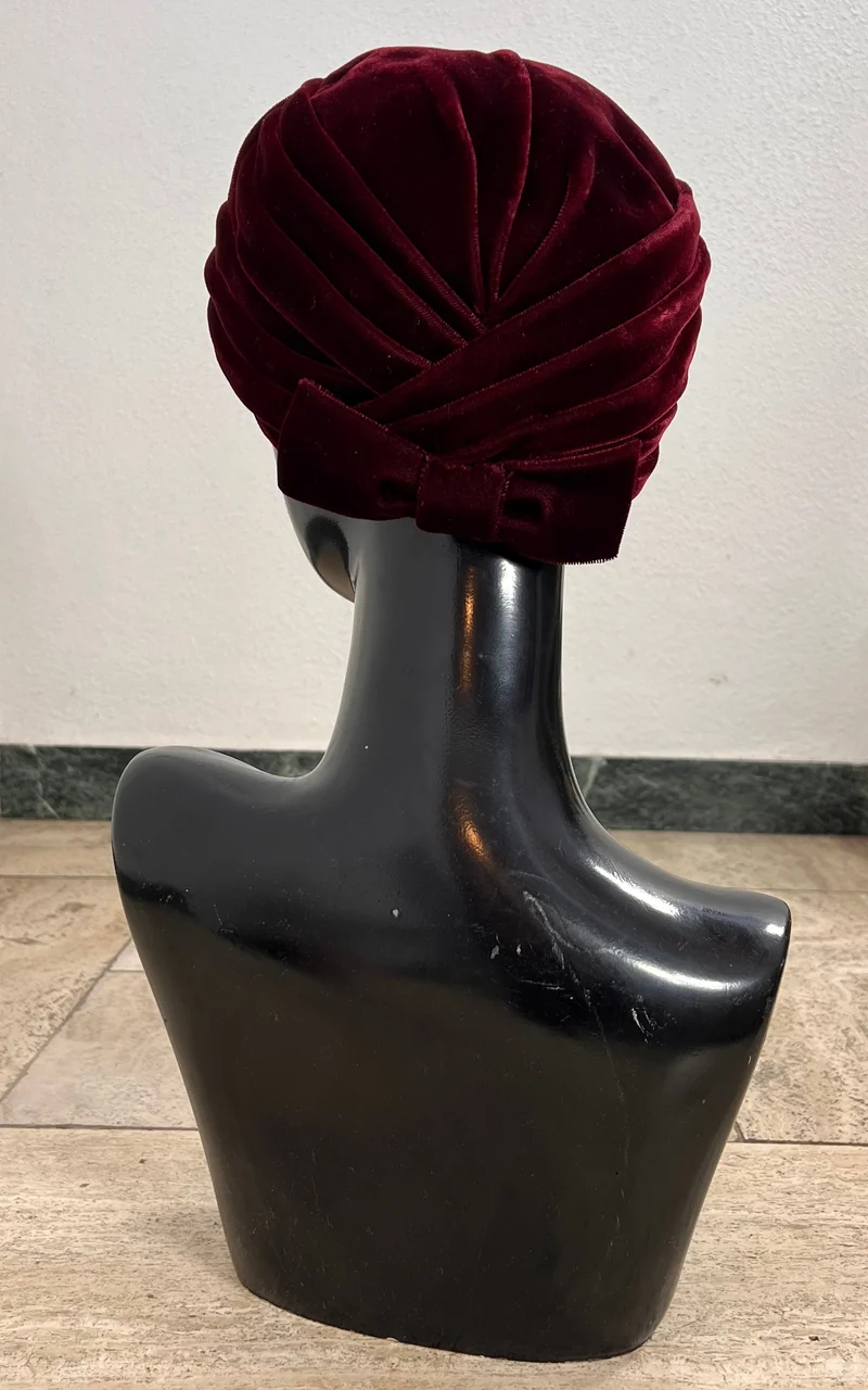 Vintage Velvet Pillbox Hat