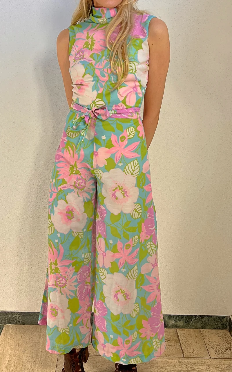 Vintage 70s Flower Jumpsuit