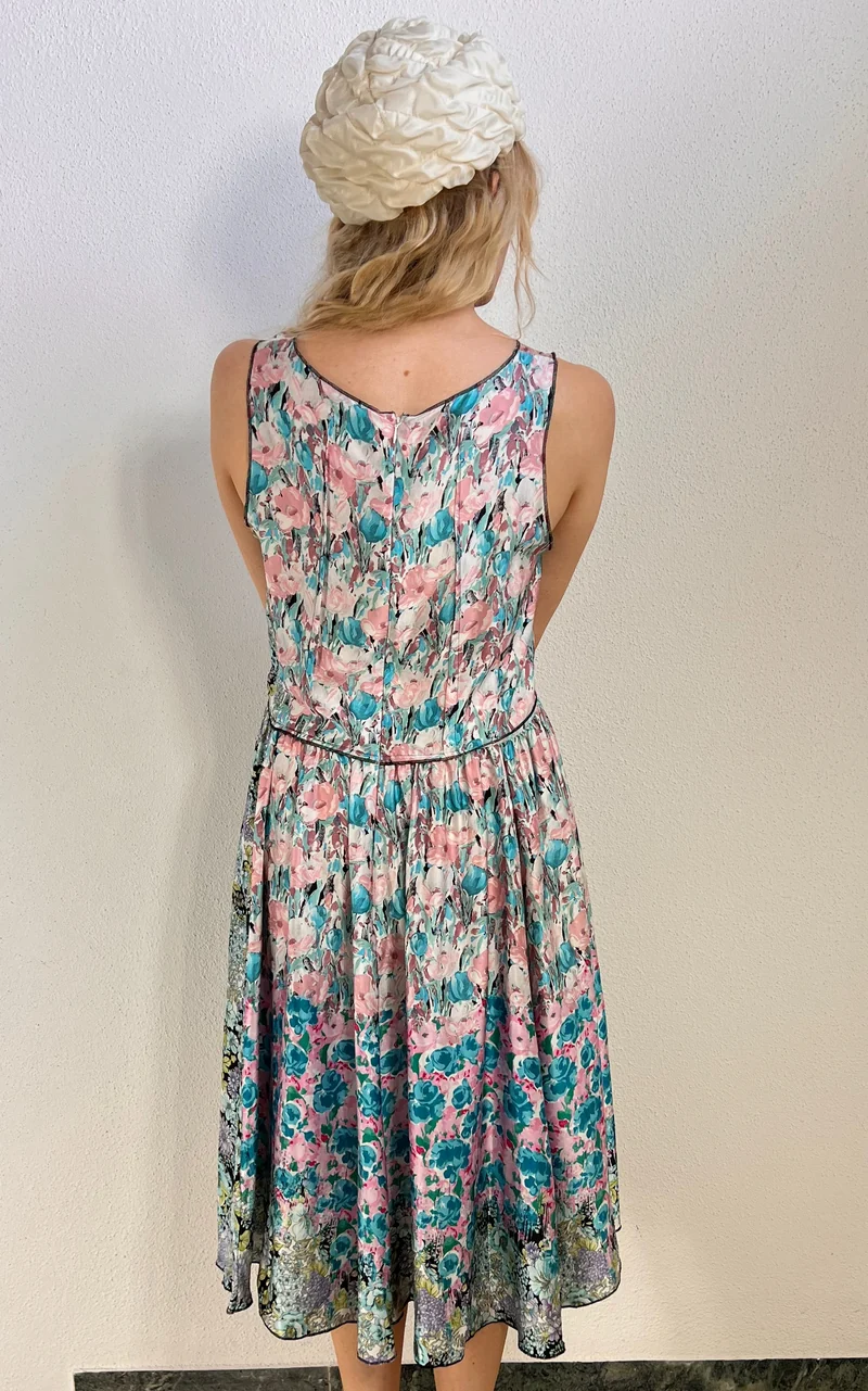 Romantik Floral Silk Nina Ricci Dress