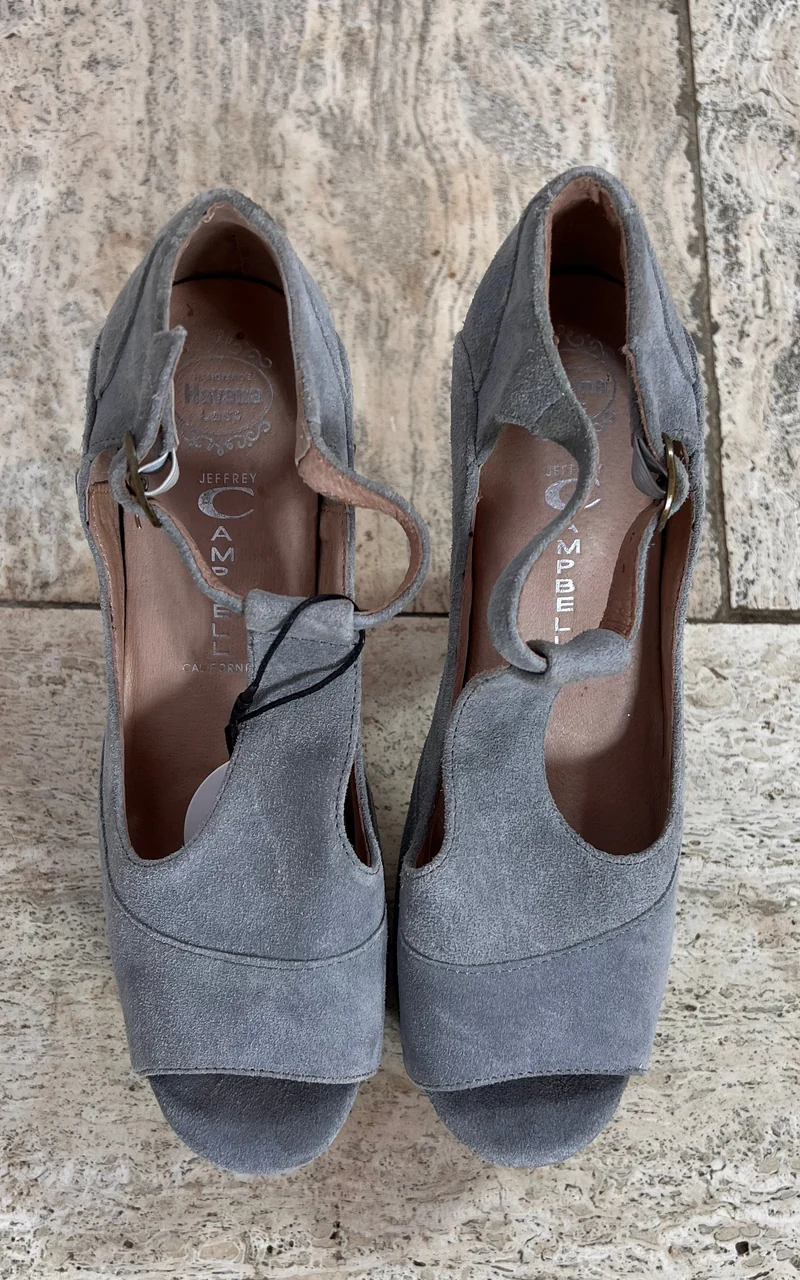 Jeffrey Campbell Suede Platform T-Strap Heels 37