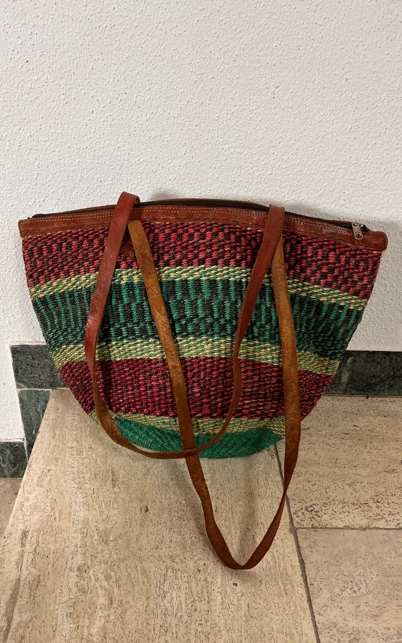 Vintage African Sisal Bag