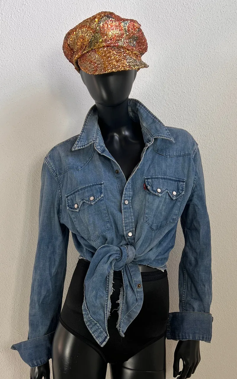 Vintage Reworked Levis Cropped Shirt