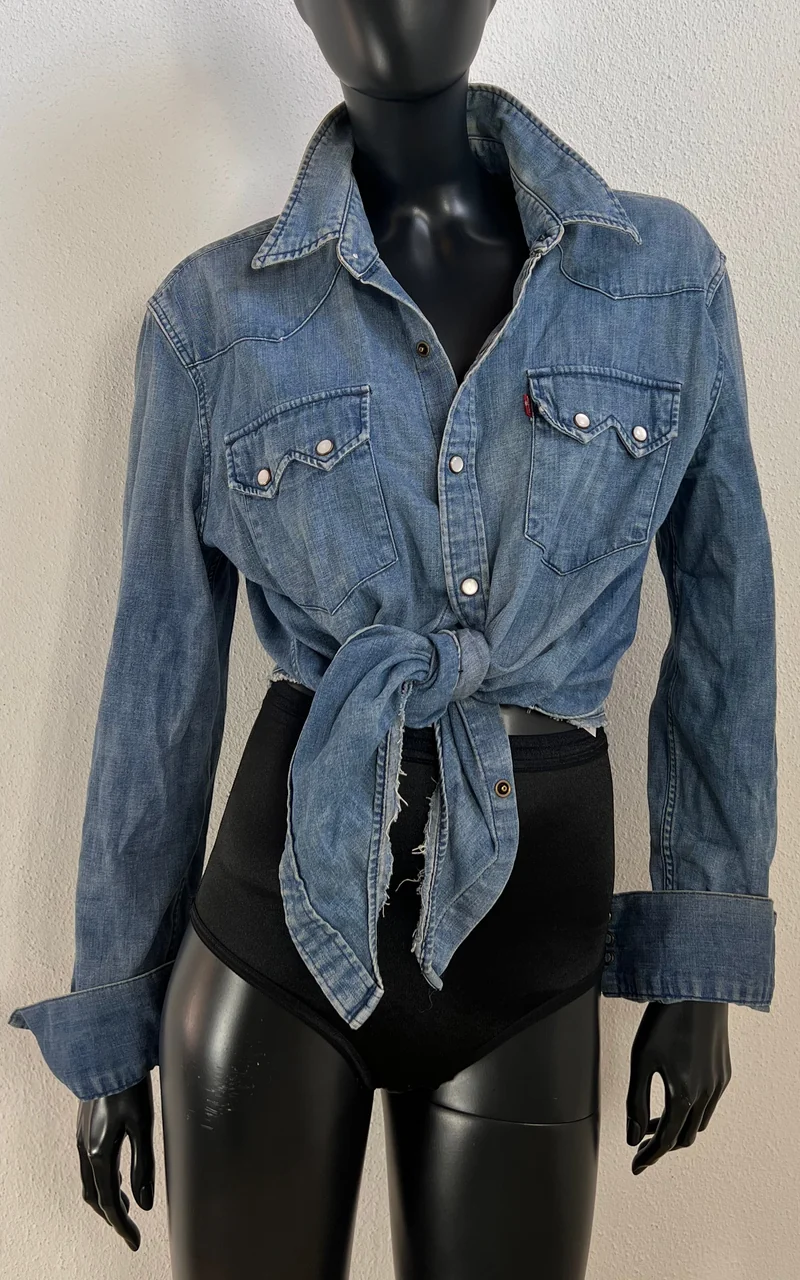 Vintage Reworked Levis Cropped Shirt