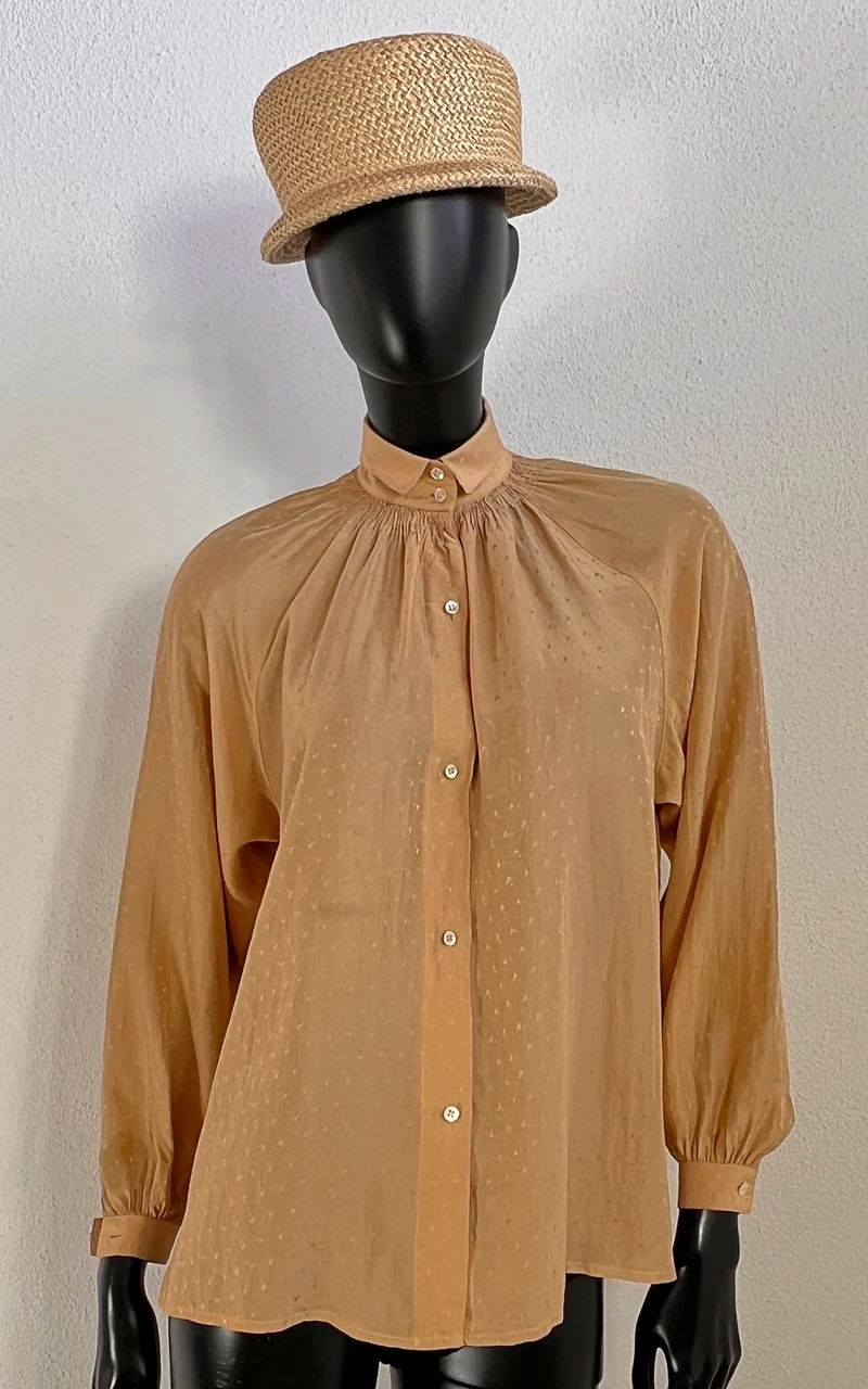 Vintage 70s Blacky Dress Silk Blouse
