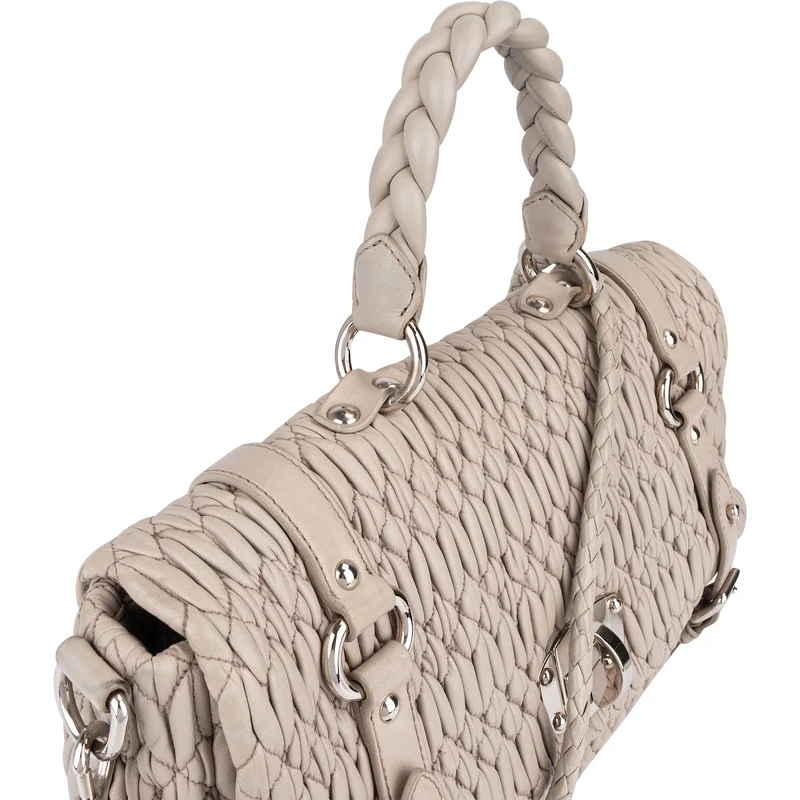 Miu Miu Quilted Leather Coffer Handbag