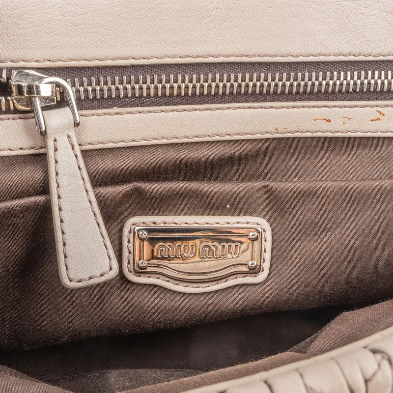 Miu Miu Quilted Leather Coffer Handbag