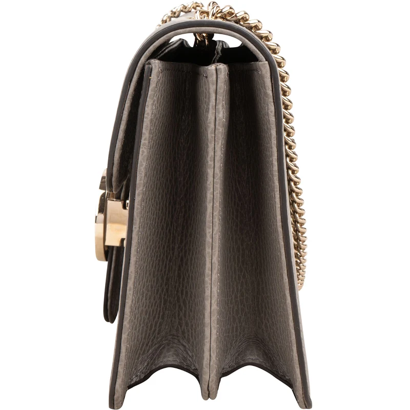 Gucci Grained Leather Interlocking GG Small Crossbody Bag